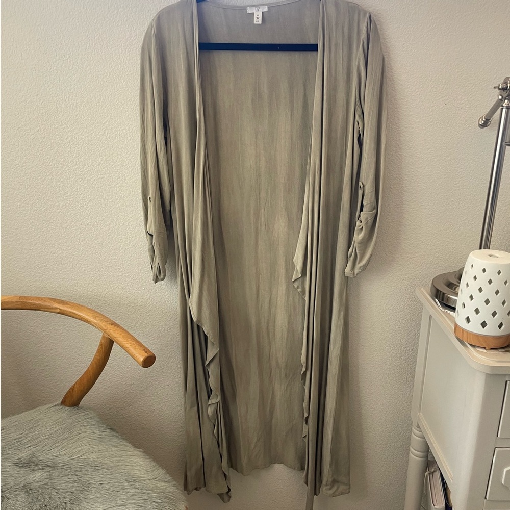 BP light green/taupe duster